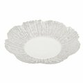 Classic Touch Decor Scalloped Platter with Gold CDD621
